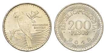 Колумбия 200 песо 2012 KM 297 медь цинк никель UNC 4686-442