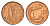 Ирландия 1 пенни 1992 мифологическая птица лира KM 20a сталь плакированная медью aUNC 4690-467