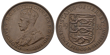 Джерси 1/12 шиллинга 1935 Георг V (1910-1936) KM 16 бронза 4512-521