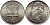 Гибралтар 1 крона 1970 Елизавета II (1952-2022), старый замок KM 4 медно-никель UNC 74-734