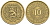 Финляндия 10 марок 1939 S, редкий год 133.000 KM 32A алюминиевая бронза 4586-645