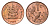 ЮАР 1 цент 1974 герб, капские воробьи KM 82 бронза PROOF 4690-1041