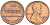 США 1 ЦЕНТ 1975 D, ЛИНКОЛЬН KM 201 медь цинк 188-311