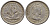 Британские Восточно-Карибские территории 10 центов 1955 Елизавета II (1952-2022), парусник KM 5 медно-никель 4387-217