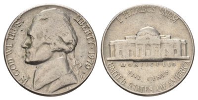 США 5 центов 1970 D, Джефферсон KM A192 медно-никель 4671-837
