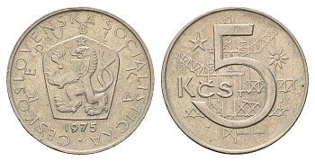 Чехословакия 5 крон 1976 KM 60 медно-никель 4605-351