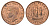 Великобритания 1/2 пенни 1944 Георг VI (1936-1952) KM 844, Spink 4115 бронза 4699-424