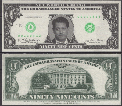 США 99 центов 1997 Смущенные Штаты Америки - Эл Гор бумага UNC (пресс) 7197-7-2