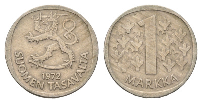 Финляндия 1 марка 1972 KM 49a медно-никель 4637-234