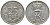 ДАНИЯ 25 ЭРЕ 1961 C; S, ФРЕДЕРИК IX (1947-1972) KM 850 медно-никель аUNC 34-524