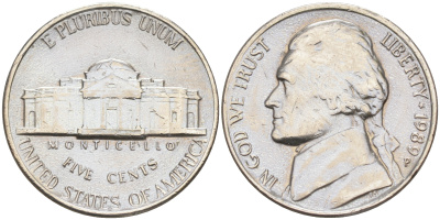 США 5 ЦЕНТОВ 1989 P, ДЖЕФФЕРСОН KM A192 медно-никель 190-154