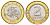 Литва 2 лита 2001 KM 112 биметалл UNC 4624-721