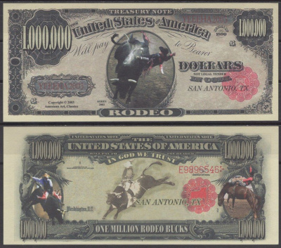 США 1000000 долларов 2003 родео бумага UNC (пресс) 7197-20-3