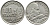 ФРАНЦИЯ 100 ФРАНКОВ 1958 КРЫЛО KM 919.1 медно-никель 4393-1225