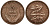Руанда 5 франков 1977 пробник, ESSAI KM E5 бронза UNC 5010-315