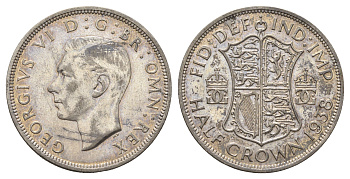 Великобритания 1/2 кроны 1938 Георг VI (1936-1952) KM 856, Spink 4080c серебро 3333-1233
