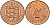 Гернси 2 пенса 1977 ветряная мельница KM 28 бронза UNC 4583-145
