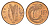 Ирландия 1 пенни 1971 мифологическая птица лира KM 20 бронза UNC 4690-346