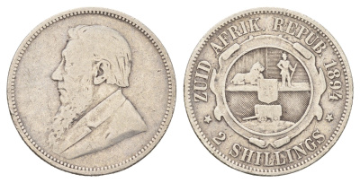 ЮАР 2 шиллинга 1894 KM 6 серебро 1531-1414