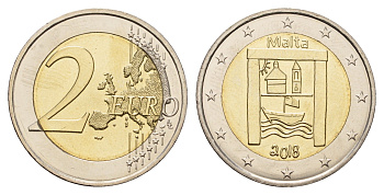 Мальта 2 евро 2018 Культурное наследие KM 190 биметалл UNC 72-1214