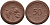 Саксония 50 пфеннигов 1921 виноград и лопата J. N 54 фарфор 1094-5-65