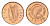Ирландия 1/2 пенни 1971 мифологическая птица лира KM 19 бронза UNC 4696-361