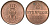 Ганновер 2 пфеннига 1845 B, Эрнст Август (1837-1851) KM 202.1, AKS 124, J. 75 медь UNC 75-1831