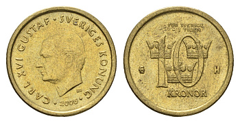 Швеция 10 крон 2005 Карл XVI Густав (1973-) KM 895 нордик 4642-747
