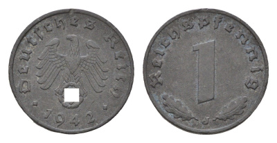 Германия 1 рейхспфенниг 1942 J KM 97, J. 369 цинк 4684-227
