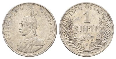 Германская Восточная Африка 1 рупия 1907 J KM 10 серебро 1526-1423