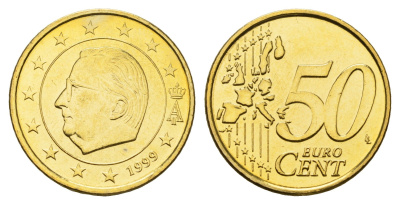 Бельгия 50 евроцентов 1999 Альберт II (1993-2013) KM 229 нордик UNC 4629-752