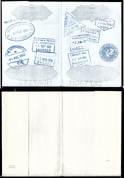 Европа обложка на паспорт 1953-1964 бумага 6289-4-2-1