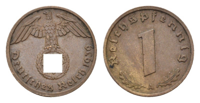 Германия 1 рейхспфенниг 1939 A KM 89, J. 361 бронза 4684-1157