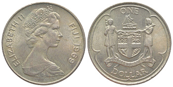 Фиджи 1 доллар 1969 KM 32 медно-никель UNC 4578-335