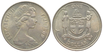 Фиджи 1 доллар 1969 KM 32 медно-никель UNC 4578-335