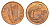 Ирландия 1 пенни 1988 мифологическая птица лира KM 20 бронза UNC 4696-421