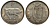 ИРЛАНДИЯ 1 ШИЛЛИНГ 1941 БЫК KM 14 серебро 272-224