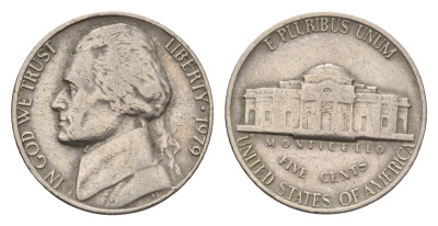 США 5 центов 1979 Джефферсон KM A192 медно-никель 4685-519