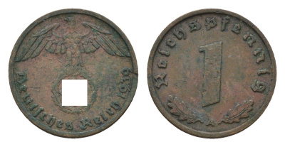 Германия 1 рейхспфенниг 1938 A KM 89, J. 361 бронза 4685-423