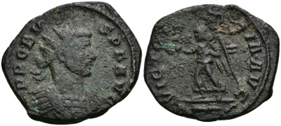 Римская Империя аврелианиан 281 Проб VICTORIA AVG Рим Very fine RIC 215 бронза 270-925