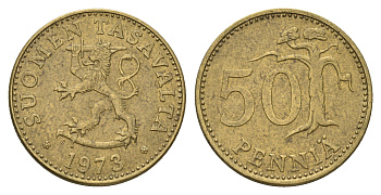 Финляндия 50 пенни 1973 KM 48 алюминиевая бронза 4637-142