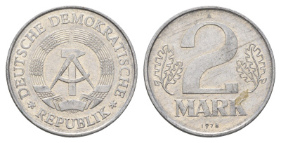 ГДР 2 марки 1978 KM 48 алюминий 4641-1146