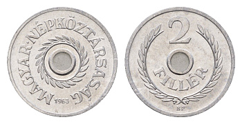 Венгрия 2 филлера 1963 KM 546 алюминий UNC 4685-543