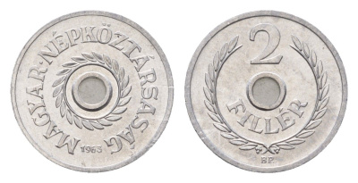 Венгрия 2 филлера 1963 KM 546 алюминий UNC 4685-543