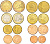 Кипр евронабор из 8 монет 2008 UNC N5-14