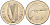 Ирландия 10 пенсов 1976 лосось KM 23 медно-никель UNC 4583-343