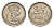 Дания 25 эре 1922 HCN; GJ, Кристиан X (1912-1947) KM 815a медно-никель 1527-1125