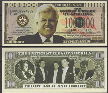 США 1000000 долларов 2009 Эдвард Мур Кеннеди бумага UNC (пресс) 7196-13-1