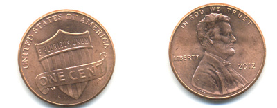 США 1 ЦЕНТ 2012 D ЛИНКОЛЬН KM NEW цинк плакированный медью UNC 179-636