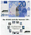 ГЕРМАНИЯ 20 ЕВРО 2001 ПРОБНЫЕ ЕВРОБАНКНОТЫ, ФИРМА REIS EUROSYSTEMS бумага UNC (ПРЕСС) 8613-1-2-2